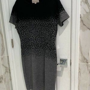 Philosophy Republic Gray Black Leopard Print Dress